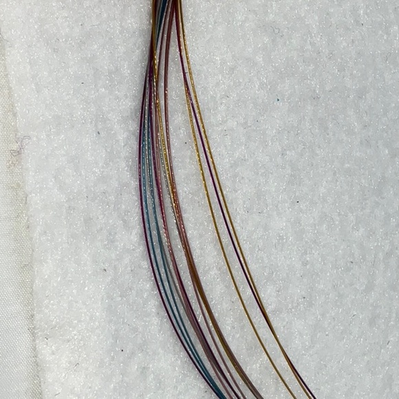 Monogram Initial M Shell Pendant Multi-Colored Metal Necklace - Picture 8 of 9